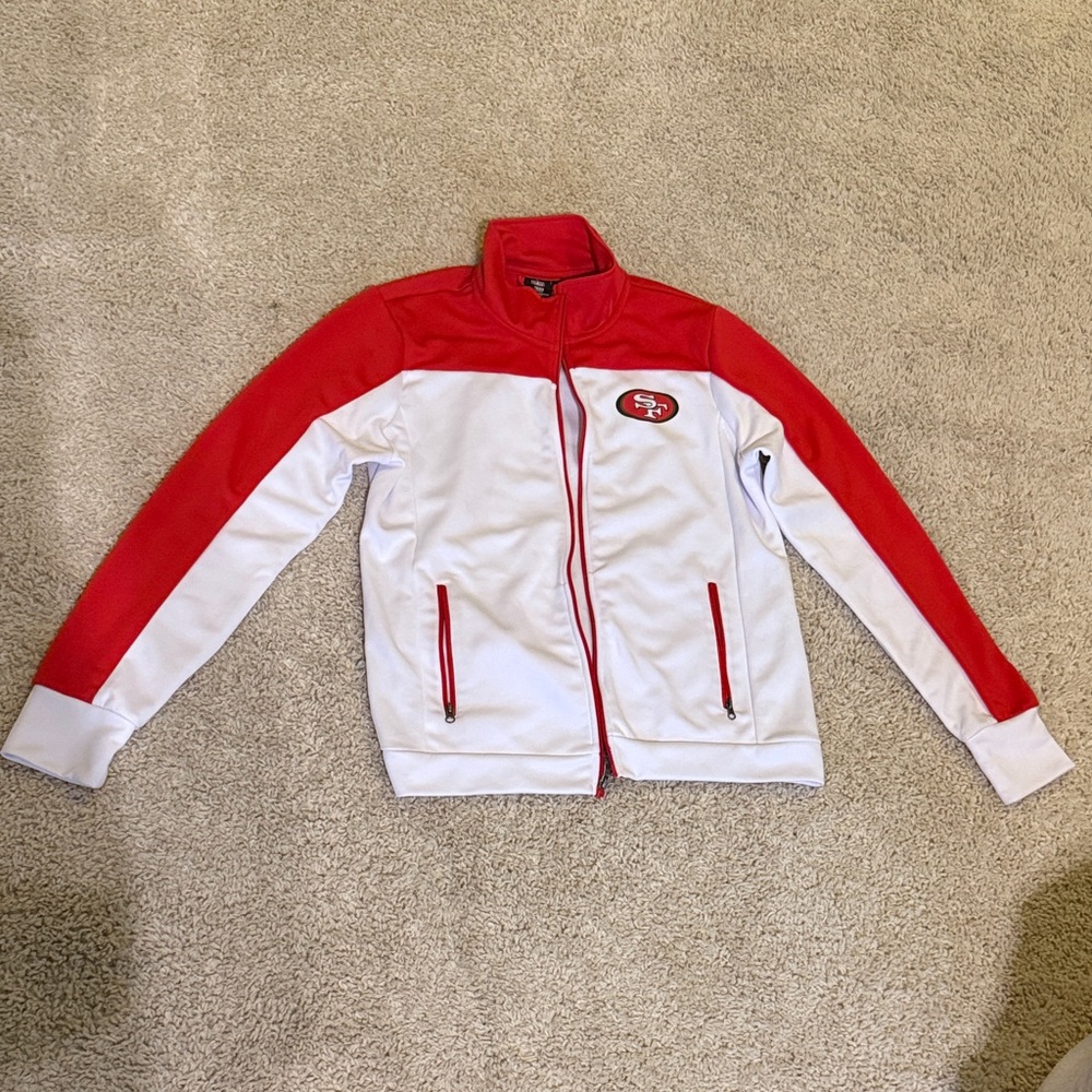 Women's Red and White Jacket
